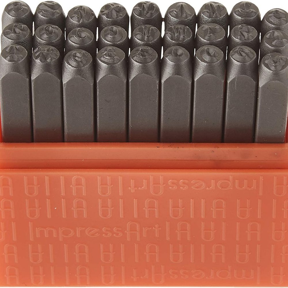ImpressArt SCE1215-3mm Basic Bridgette Letter Stamps Uppercase and Hammer